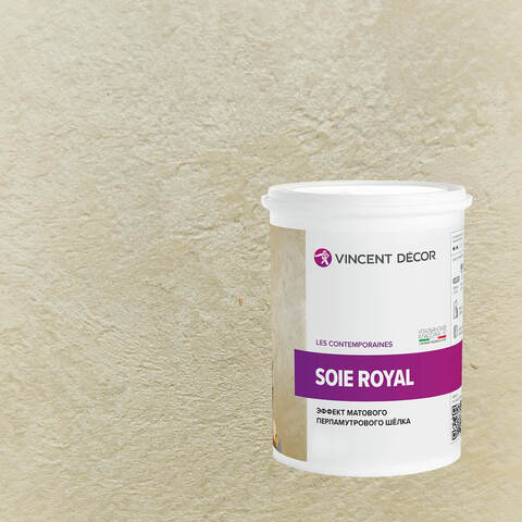 Декоративная штукатурка с эффектом матового шелка Vincent Decor Soie Royal / Винсент Декор Роял