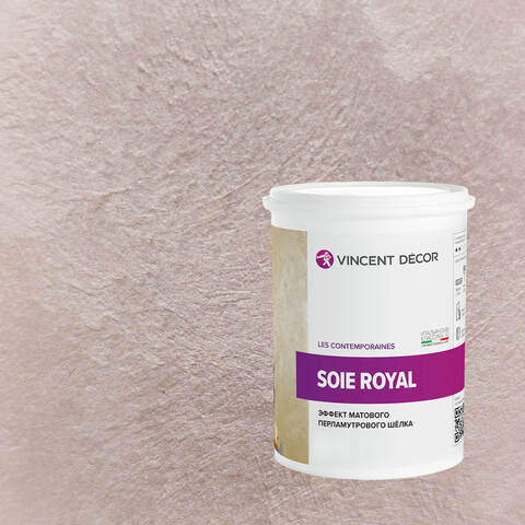 Декоративная штукатурка с эффектом матового шелка Vincent Decor Soie Royal / Винсент Декор Роял