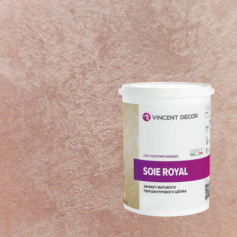 Декоративная штукатурка с эффектом матового шелка Vincent Decor Soie Royal / Винсент Декор Роял