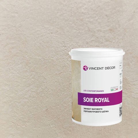 Декоративная штукатурка с эффектом матового шелка Vincent Decor Soie Royal / Винсент Декор Роял