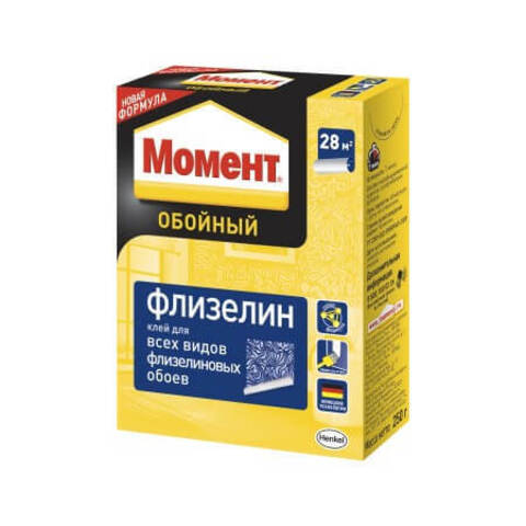 Клей для всех видов флизелиновых обоев Момент Флизелин
