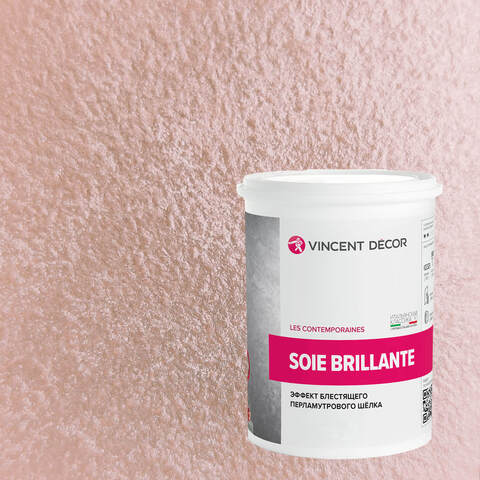 Декоративная штукатурка с эффектом блестящего шелка Vincent Decor Soie Brillante / Винсент Декор