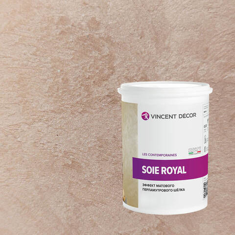 Декоративная штукатурка с эффектом матового шелка Vincent Decor Soie Royal / Винсент Декор Роял