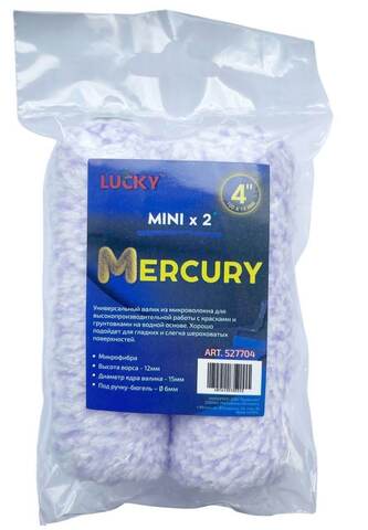 Валик из микрофибры ворс 12 мм Lucky MERCURY / Лаки