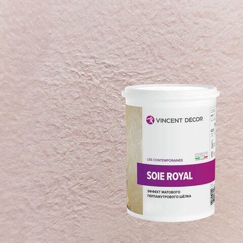 Декоративная штукатурка с эффектом матового шелка Vincent Decor Soie Royal / Винсент Декор Роял
