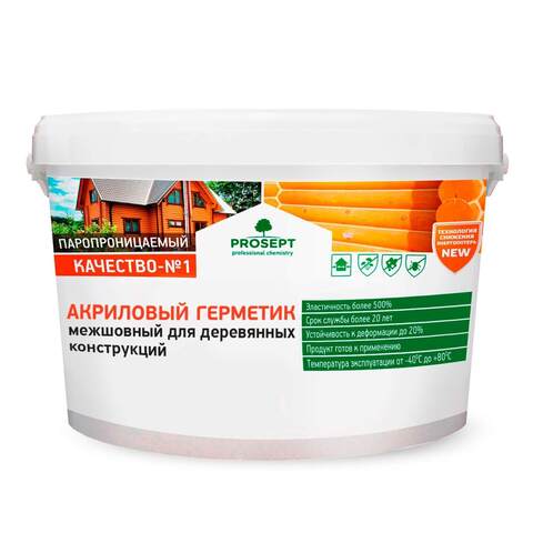 Герметик акриловый межшовный для деревянных конструкций Prosept / Просепт