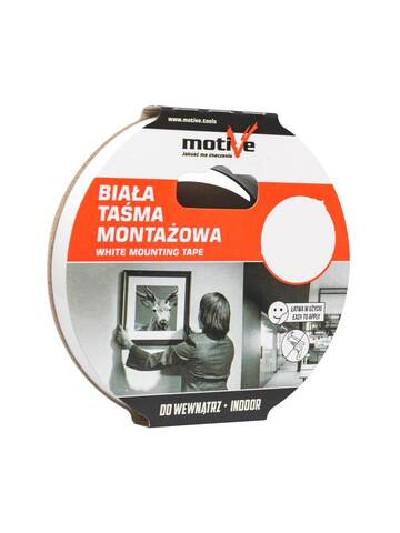 Лента клейкая двусторонняя белая на вспененной основе Motive / Мотив