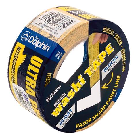 Лента малярная из рисовой бумаги Blue Dolphin Washi Tape / Блю Долфин