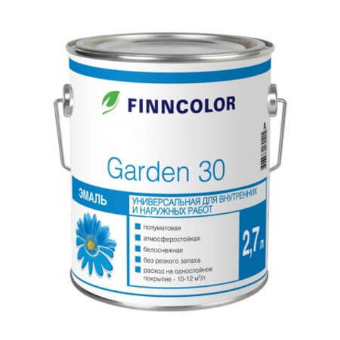 Эмаль алкидная Finncolor Garden 30 / Финнколор Гарден 30 полуматовая