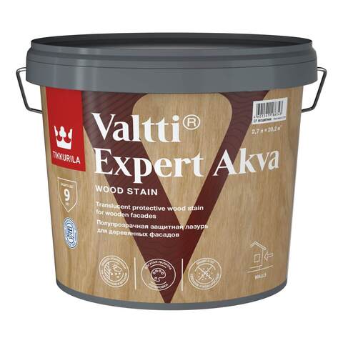 Лазурь фасадная для древесины Tikkurila Valtti Expert Akva / Тиккурила Валтти Эксперт Аква