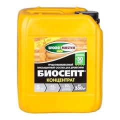 Состав трудновымываемый биозащитный для древесины Woodmaster Prof Биосепт / Вудмастер Проф