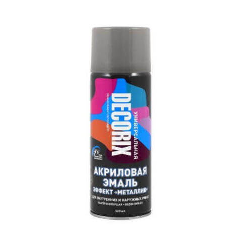 Эмаль акриловая универсальная эффект Металлик Decorix / Декорикс