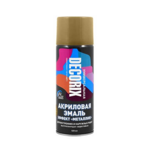 Эмаль акриловая универсальная эффект Металлик Decorix / Декорикс