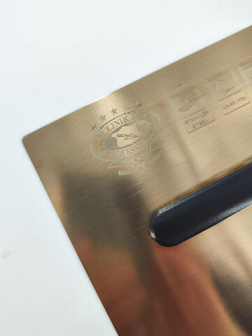 Кельма изогнутая с ручкой алькантара Olejnik Premium Gold Line Alcantara / Олейник