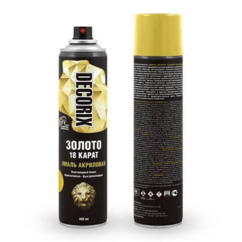 Эмаль акриловая Золото 18 Карат Decorix / Декорикс