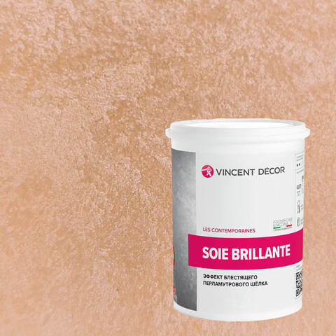 Декоративная штукатурка с эффектом блестящего шелка Vincent Decor Soie Brillante / Винсент Декор