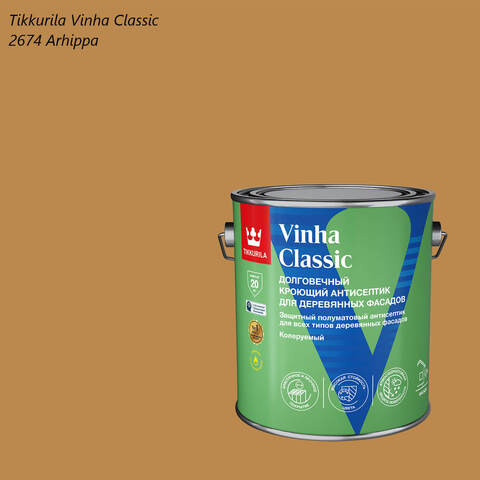Кроющий антисептик для деревянных фасадов Tikkurila Vinha Classic / Тиккурила Винха Классик