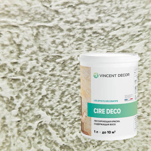 Краска декоративная лессирующая с воском Vincent Decor Cire Deco / Винсент Декор Сир Деко