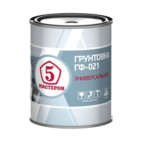 Грунтовка антикоррозийная ГФ-021 Ярославские Краски Пять Мастеров