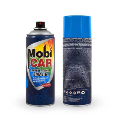 Эмаль аэрозольная универсальная глянцевая MobiCAR / Мобикар