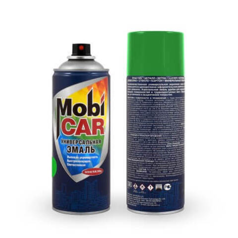 Эмаль аэрозольная универсальная глянцевая MobiCAR / Мобикар