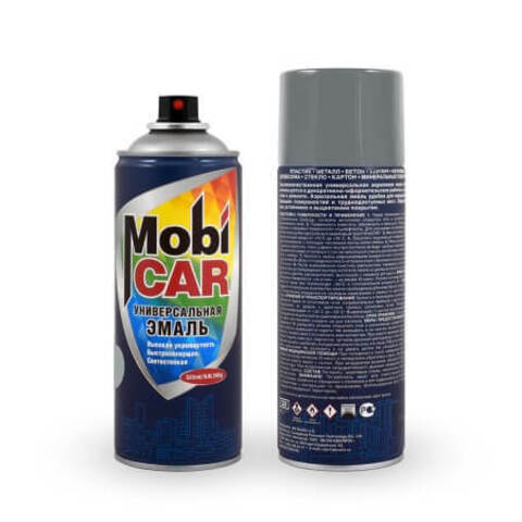 Эмаль аэрозольная универсальная глянцевая MobiCAR / Мобикар