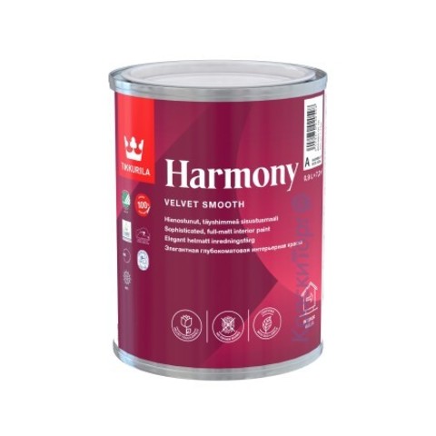 Краска для стен и потолков Tikkurila Harmony / Тиккурила Гармония глубокоматовая