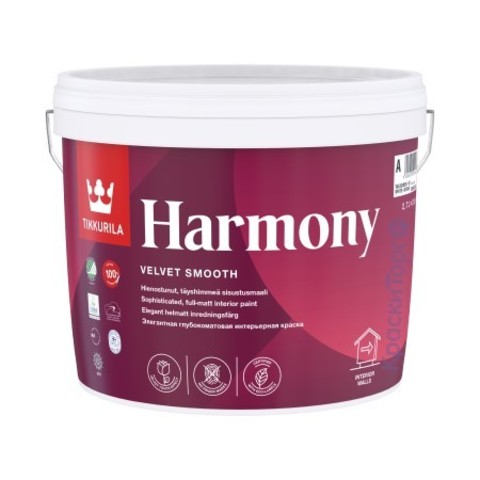 Краска для стен и потолков Tikkurila Harmony / Тиккурила Гармония глубокоматовая