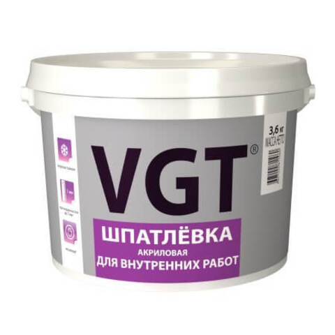 Шпатлевка акриловая для внутренних работ VGT / ВГТ