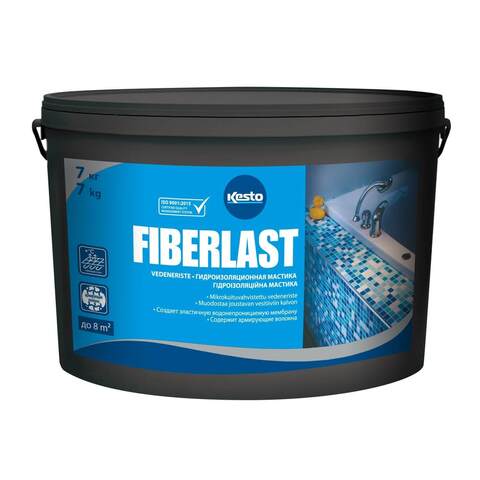 Мастика гидроизоляционная с армирующими волокнами Kesto Fiberlast / Кесто Файберласт