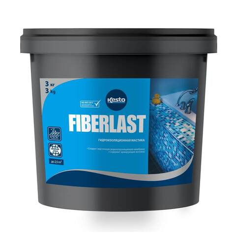 Мастика гидроизоляционная с армирующими волокнами Kesto Fiberlast / Кесто Файберласт