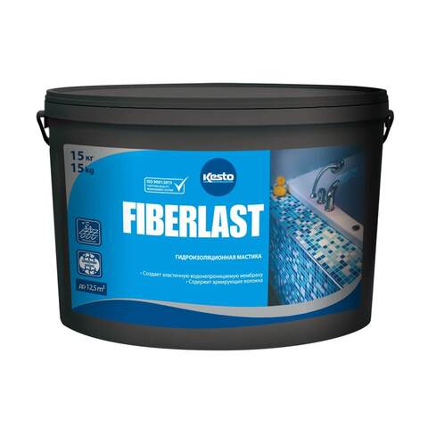 Мастика гидроизоляционная с армирующими волокнами Kesto Fiberlast / Кесто Файберласт
