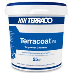 Штукатурка силиконовая, декоративная "короед" Terraco Terracoat Sil / Террако Терракоат Сил