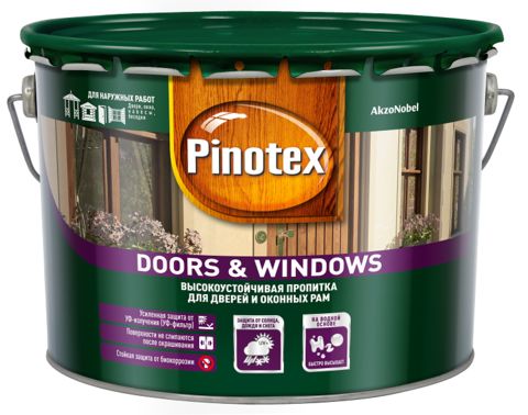 Пропитка для дверей и окон Pinotex Doors&Windows / Пинотекс Дорс&Виндоус