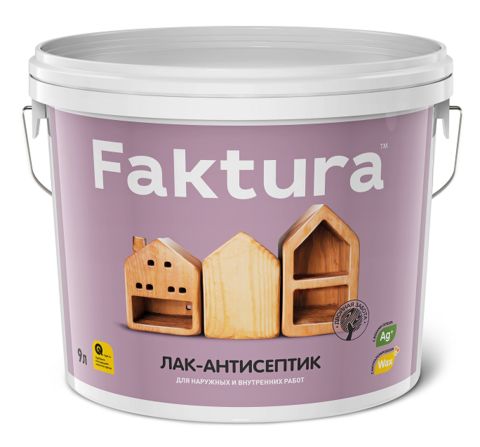 Лак-антисептик интерьерный Faktura / Фактура шелковисто-матовый