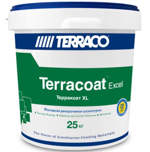Штукатурка декоративная "короед" 2,5мм Terraco Terracoat XL / Террако Терракоат