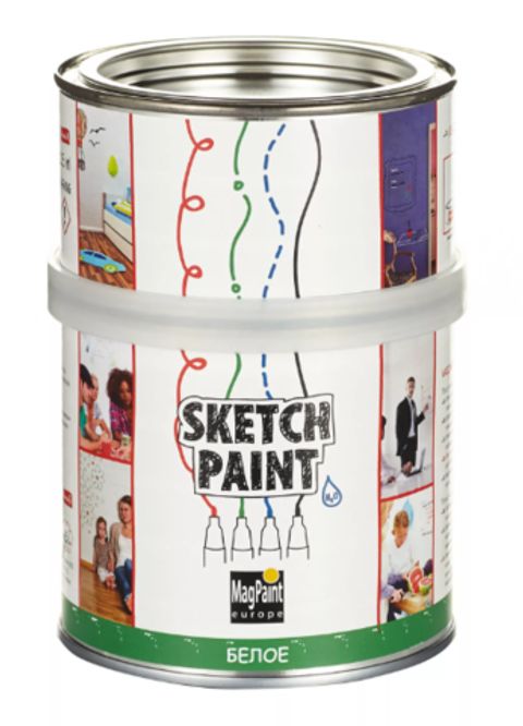 Маркерная краска белая, глянцевая Magpaint Sketchpaint / Магпейнт Скечпейнт