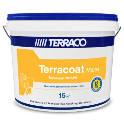 Штукатурка декоративная силиконизированная "шуба" Terraco Terracoat Micro / Террако Терракоат Микро