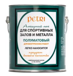 Лак для спортзалов и металла Petri Spar Gym / Петри полуматовый