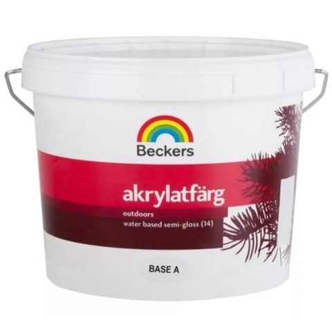 Краска универсальная, фасадная Beckers Akrylatfarg / Беккерс Акрилатфарг полуматовая