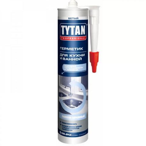 Герметик силиконакриловый для кухни и ванной Tytan Professional / Титан