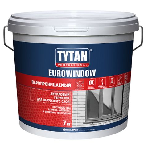 Герметик акриловый Tytan Professional Eurowindow Паропроницаемый / Титан