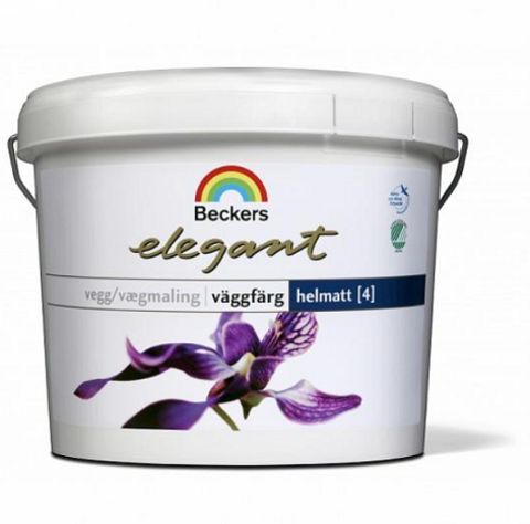 Краска для стен и потолков Beckers Elegant 4 Vaggfarg HelMatt / Беккерс Элегант матовая