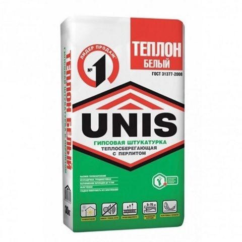 Штукатурка гипсовая Unis / Юнис Теплон Белый