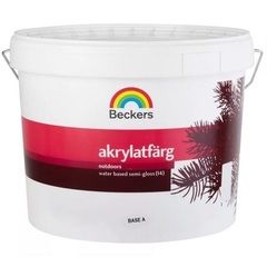 Краска универсальная, фасадная Beckers Akrylatfarg / Беккерс Акрилатфарг полуматовая