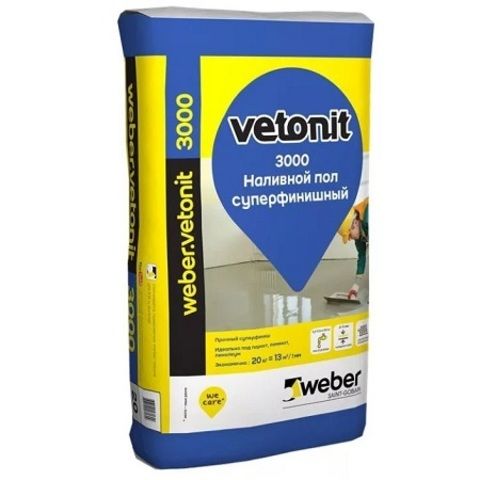 Наливной пол супер финишный Weber Vetonit 3000 / Вебер Ветонит