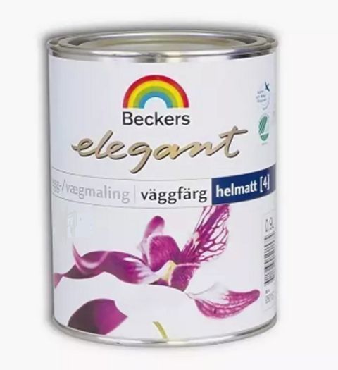Краска для стен и потолков Beckers Elegant 4 Vaggfarg HelMatt / Беккерс Элегант матовая