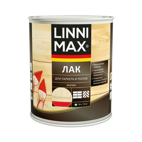 Лак для паркета и полов алкидно-уретановый Linnimax / Линнимакс