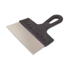 Шпатель зубчатый нержавеющая сталь Color Expert / Колор Эксперт пластиковая ручка 200 мм