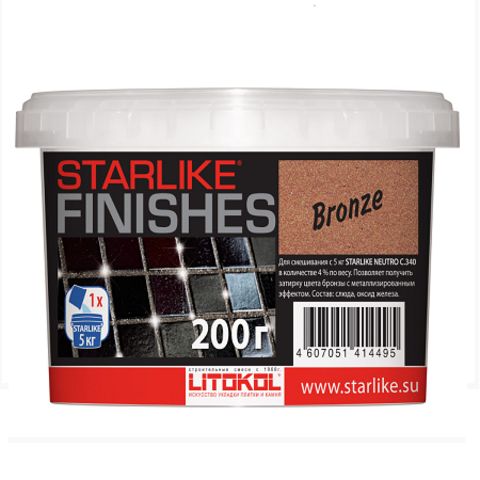 Декоративная добавка в затирку Бронза Litokol Starlike®Finishes Bronze / Литокол